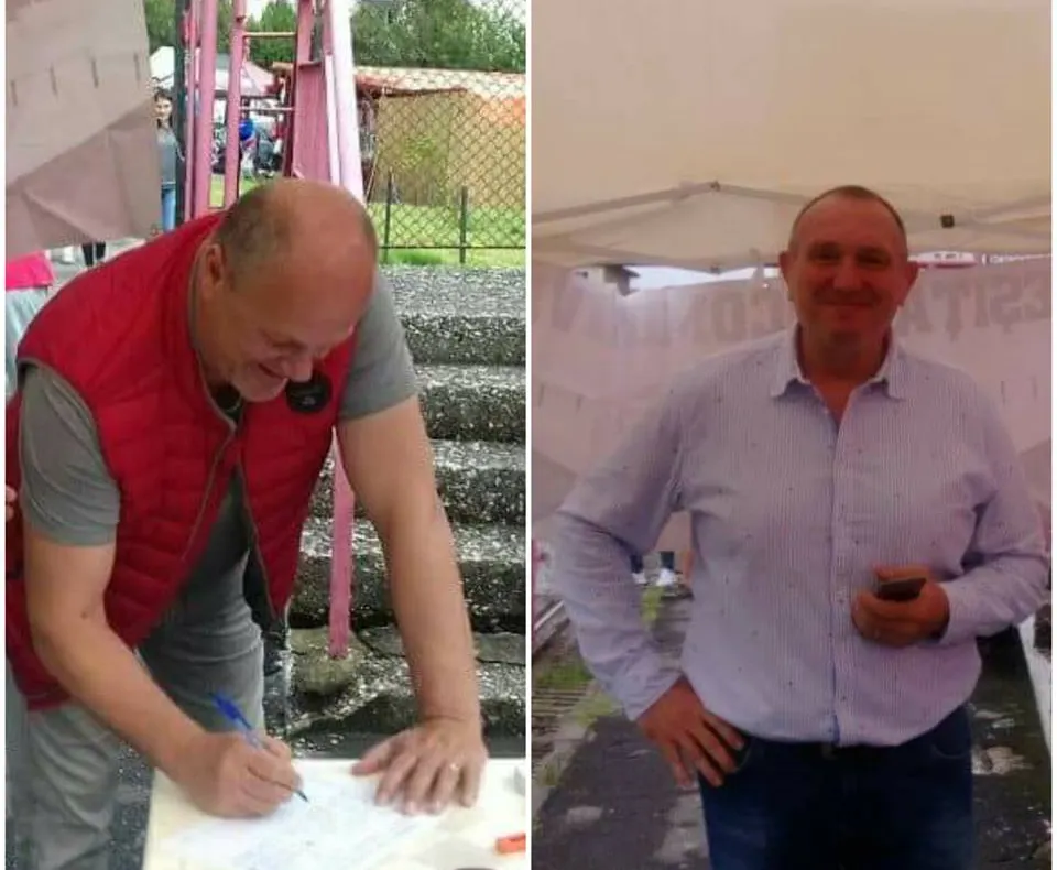În timp ce colegul lor, Nicolae Robu, îi fugărește pe cei ce adună semnături, Ioan Popa și Adrian Dacica au semnat: ”Fără penali în funcții publice”