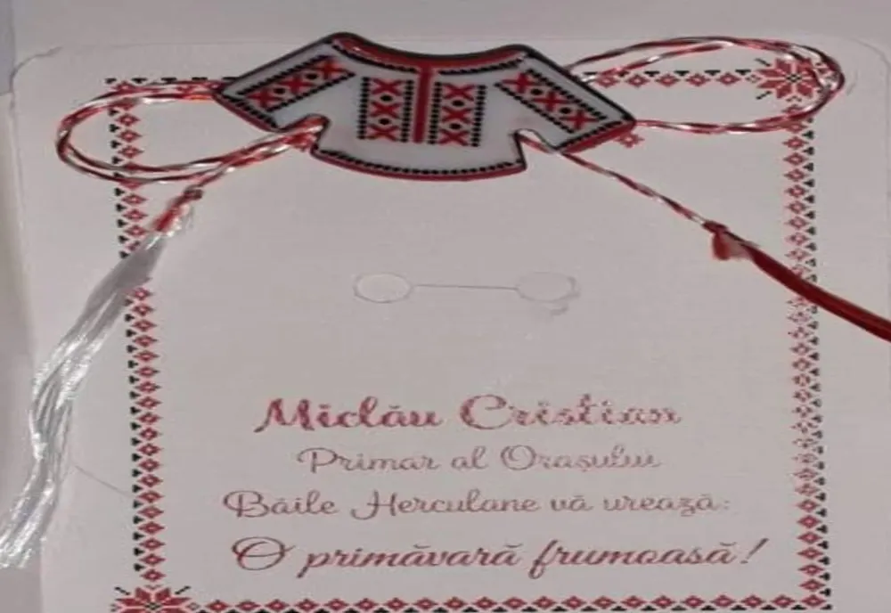 Mărțișoare cu numele primarului la Băile Herculane