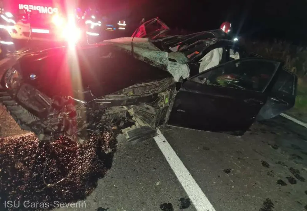 Trei victime în urma unui accident pe DN 58A Soceni-Ezeriş