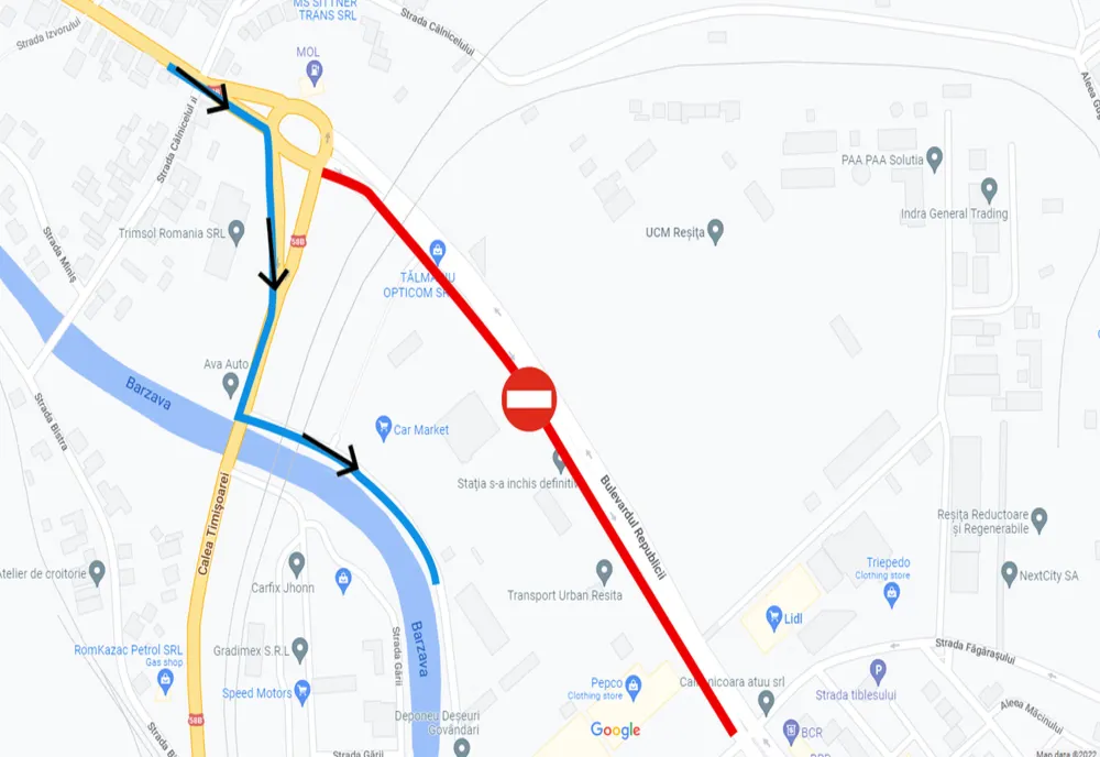 Atenție: restricții de circulație la Reșița. Ce modificări intervin în trafic