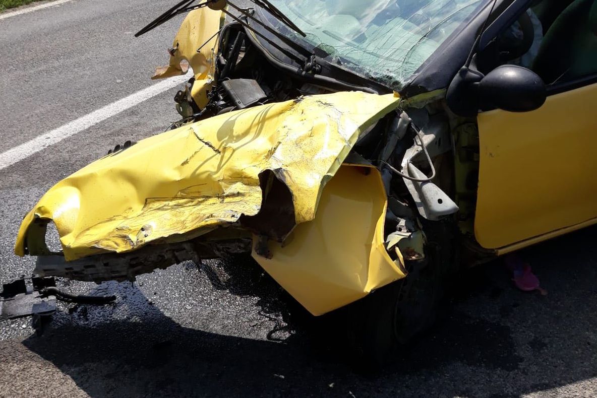 Circulație blocată pe DN 58 B, la Gherteniș