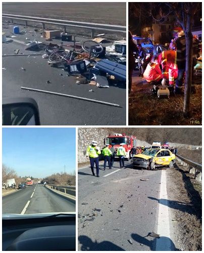 Avalanșă de accidente în vestul țării. Zi neagră pe șosele
