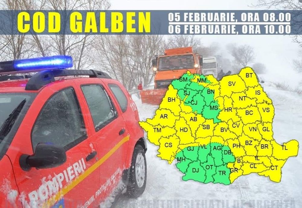 Atenționare METEO! Ninsori și viscol