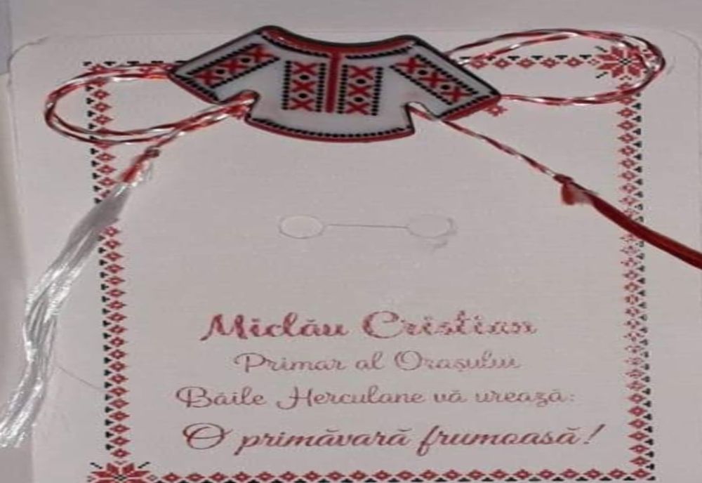 Mărțișoare cu numele primarului la Băile Herculane