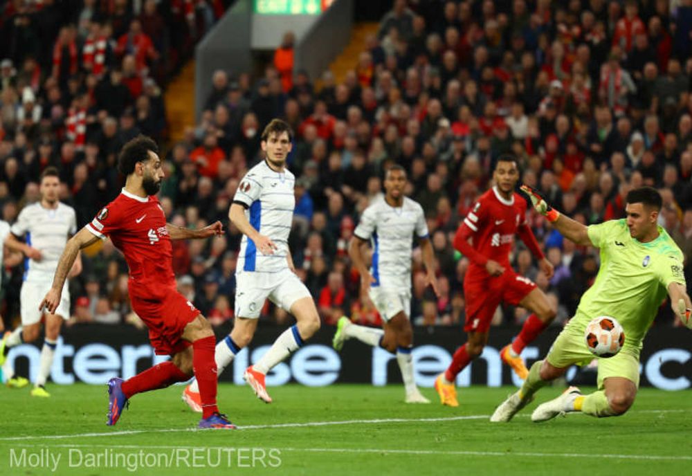 Fotbal: Atalanta a câştigat cu 3-0 la Liverpool, în sferturile Europa League