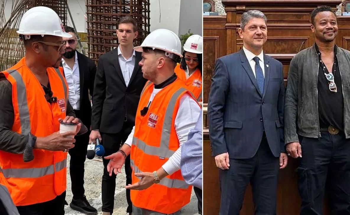 Cuba Gooding jr, vizită în România. Actorul a ajuns pe șantierul clinicii de la Obregia și la Senat