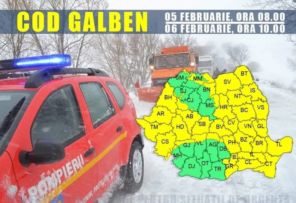 Atenționare METEO! Ninsori și viscol