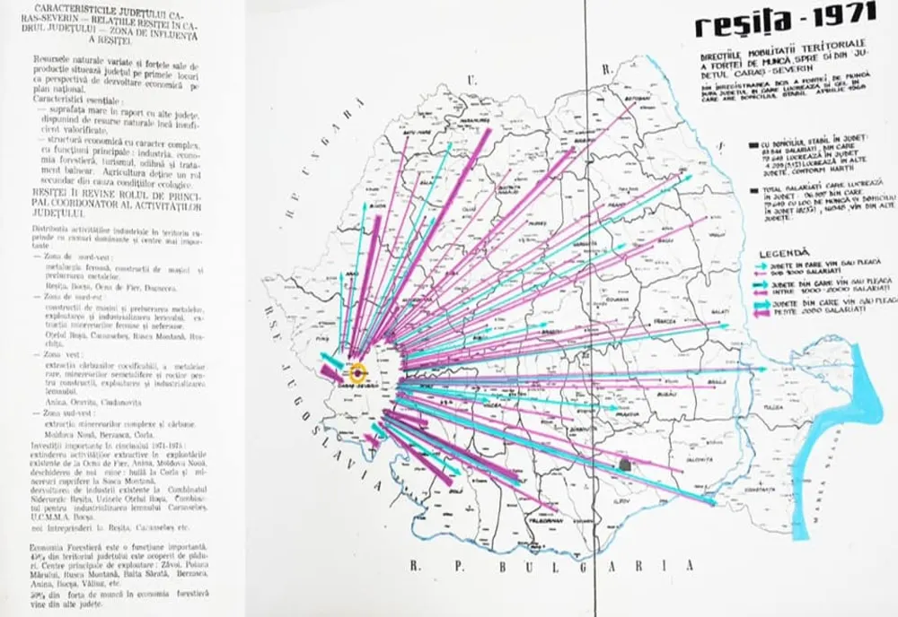 Sistematizarea Reșiței - cum era văzută în 1971