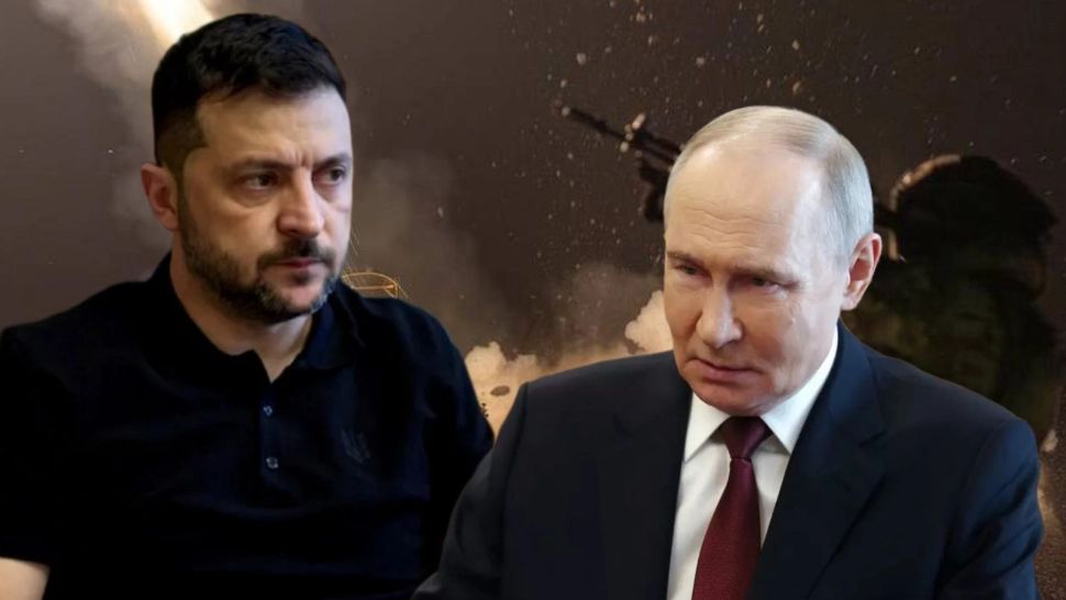 Volodimir Zelenski și Vladimir Putin