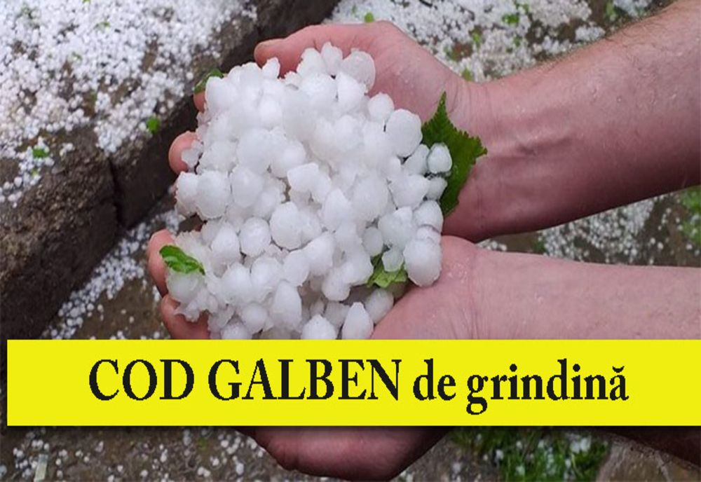 Cod galben de vreme rea în 19 județe ale țării, până la ora 23.00