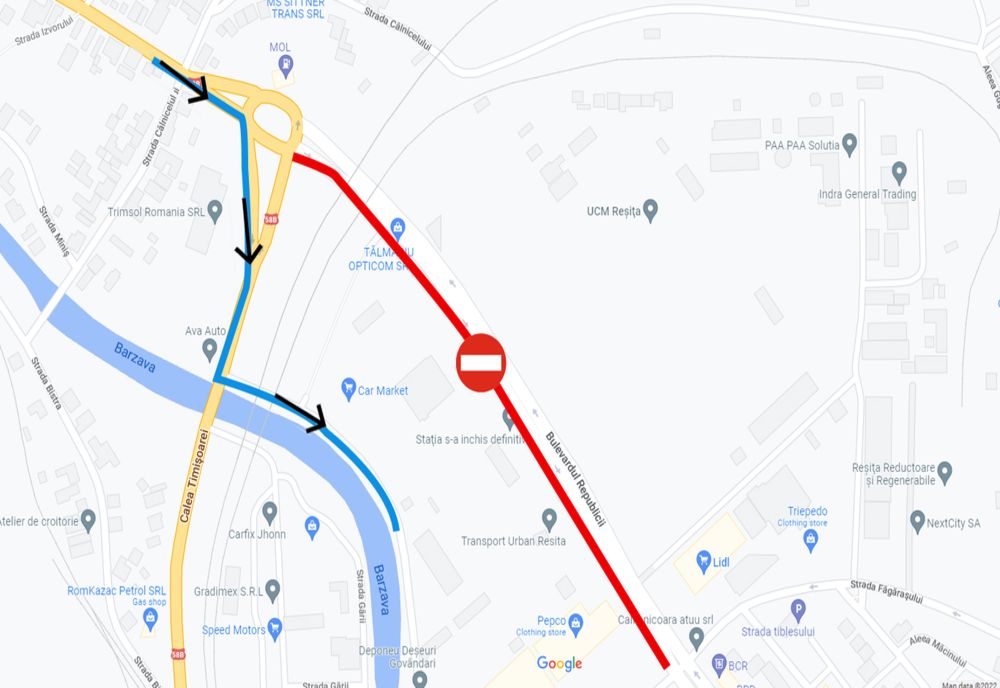 Atenție: restricții de circulație la Reșița. Ce modificări intervin în trafic