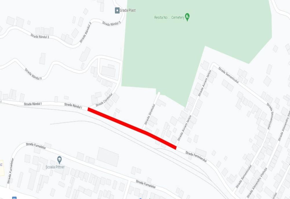 Resitricţii de circulaţie pe strada Feroviarului  din Reșița