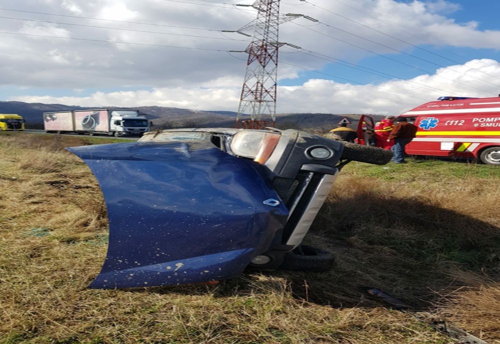 Accident pe o șosea din Caraș-Severin