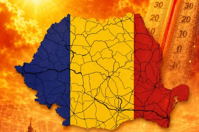 Caniculă și cod portocaliu în România, până la 40 de grade Celsius: ce județe sunt vizate și când vin furtunile