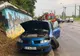 Circulație îngreuiată pe Calea Timișoarei din Reșița, în zona Triaj FOTO