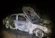 Autoturism în flăcări pe DN 57 B