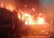 ALERTĂ! Flăcări uriașe în gara Oravița, mai multe vagoane au luat foc VIDEO