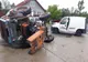 Tractor răsturnat după ce s-a ciocnit cu o mașină: trei victime