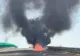 O MAȘINĂ A LUAT FOC PE AUTOSTRADA SOARELUI, PE SENSUL SPRE LITORAL. TRAFICUL ESTE BLOCAT