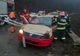 Un taxi din Bocșa s-a înfipt într-un cap de pod pe DN 58 B,o persoană a rămas încarcerată FOTO